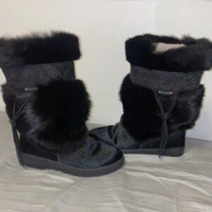 Pajar Canada Laura Hair Fur Snow Winter Boots Size 40 Rare Great Condition